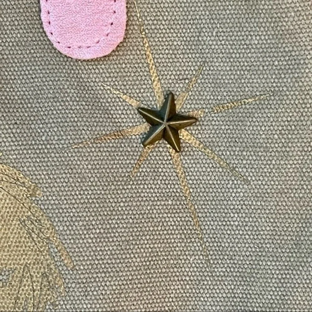 Disneyland | Khaki Green and Pink Tinker Bell Tote Bag